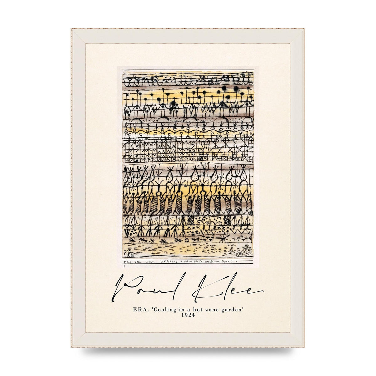 Paul Klee Era Cooling In A Hot Zone Garden 1924 Wall Art - A4 framed