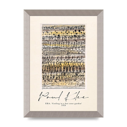 Paul Klee Era Cooling In A Hot Zone Garden 1924 Wall Art - A4 framed