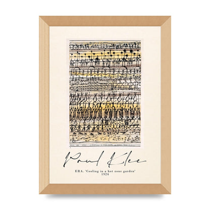 Paul Klee Era Cooling In A Hot Zone Garden 1924 Wall Art - A4 framed