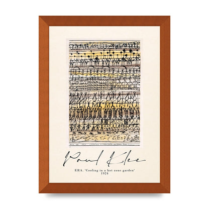 Paul Klee Era Cooling In A Hot Zone Garden 1924 Wall Art - A4 framed