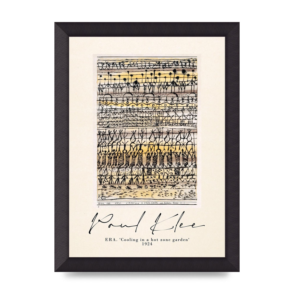 Paul Klee Era Cooling In A Hot Zone Garden 1924 Wall Art - A4 framed