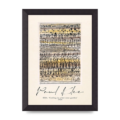 Paul Klee Era Cooling In A Hot Zone Garden 1924 Wall Art - A4 framed