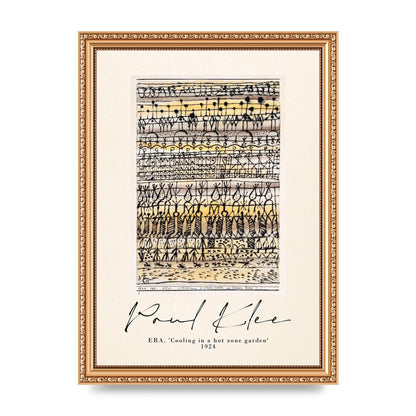 Paul Klee Era Cooling In A Hot Zone Garden 1924 Wall Art - A4 framed