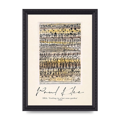 Paul Klee Era Cooling In A Hot Zone Garden 1924 Wall Art - A4 framed