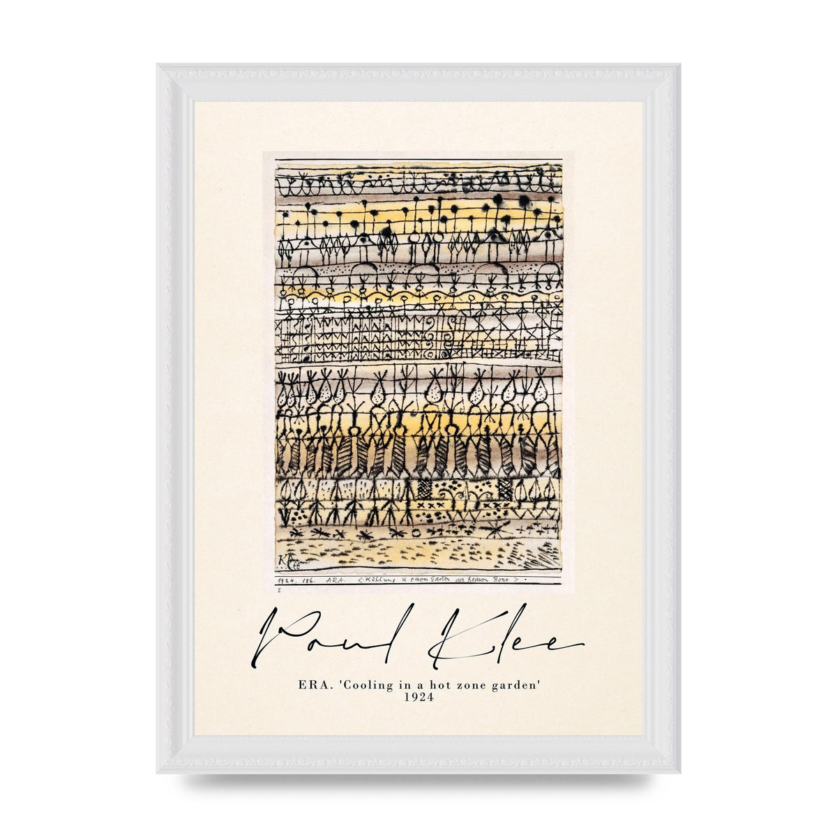 Paul Klee Era Cooling In A Hot Zone Garden 1924 Wall Art - A4 framed