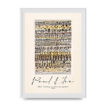 Paul Klee Era Cooling In A Hot Zone Garden 1924 Wall Art - A4 framed