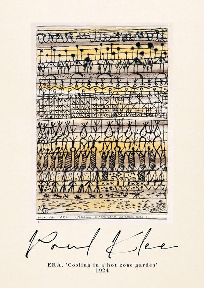 Paul Klee Era Cooling In A Hot Zone Garden 1924 Wall Art - detail