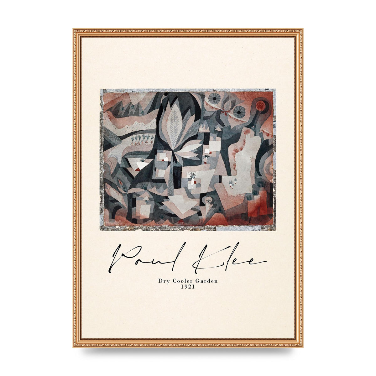 Paul Klee Dry Cooler Garden 1921 Art For The Home - A2 framed