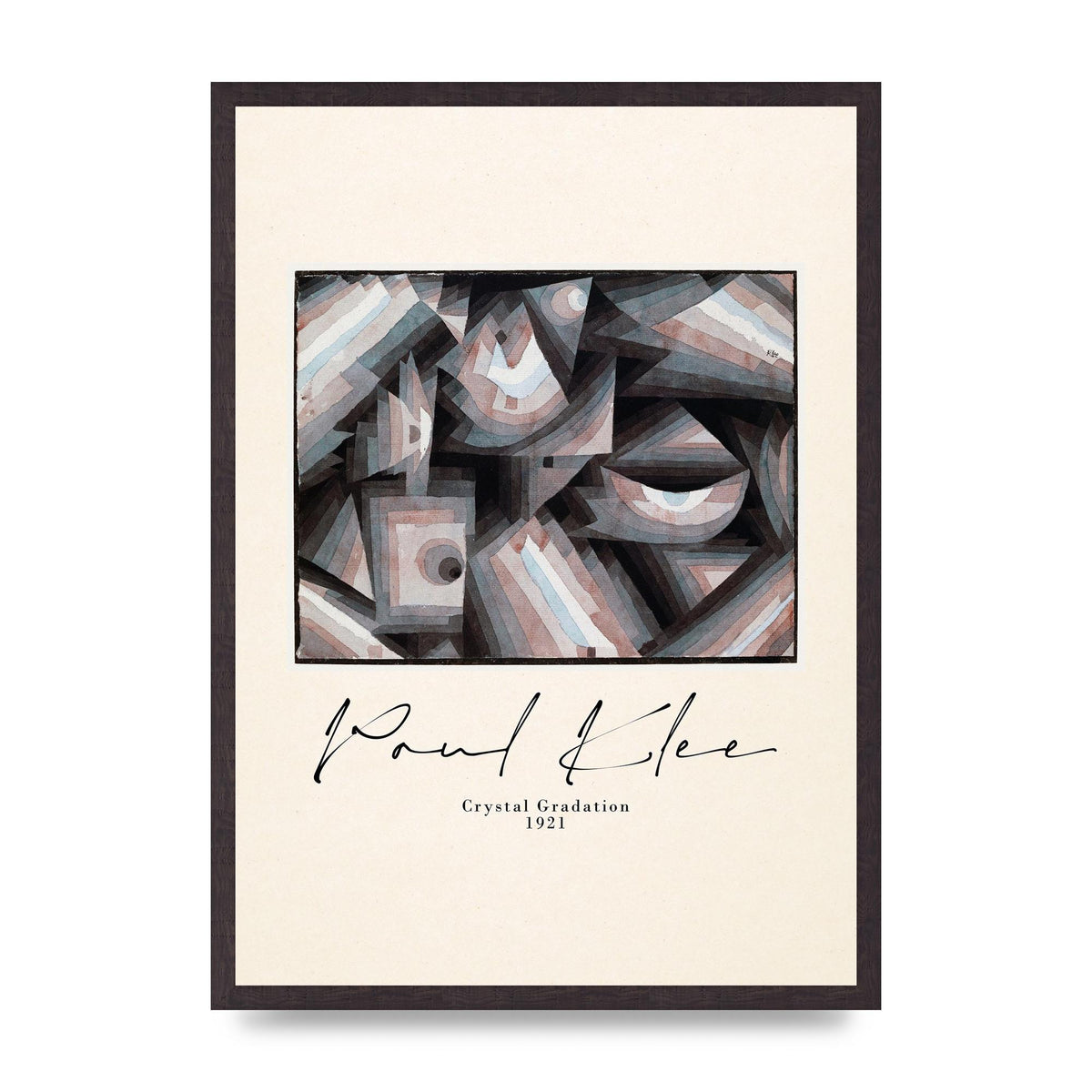 Paul Klee Crystal Gradation 1921 Printed Poster - A2 framed