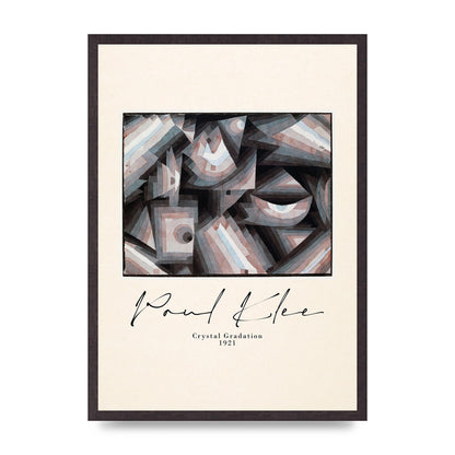 Paul Klee Crystal Gradation 1921 Printed Poster - A2 framed