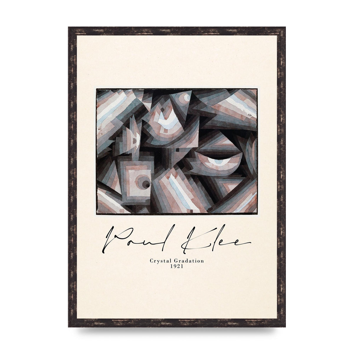 Paul Klee Crystal Gradation 1921 Printed Poster - A2 framed
