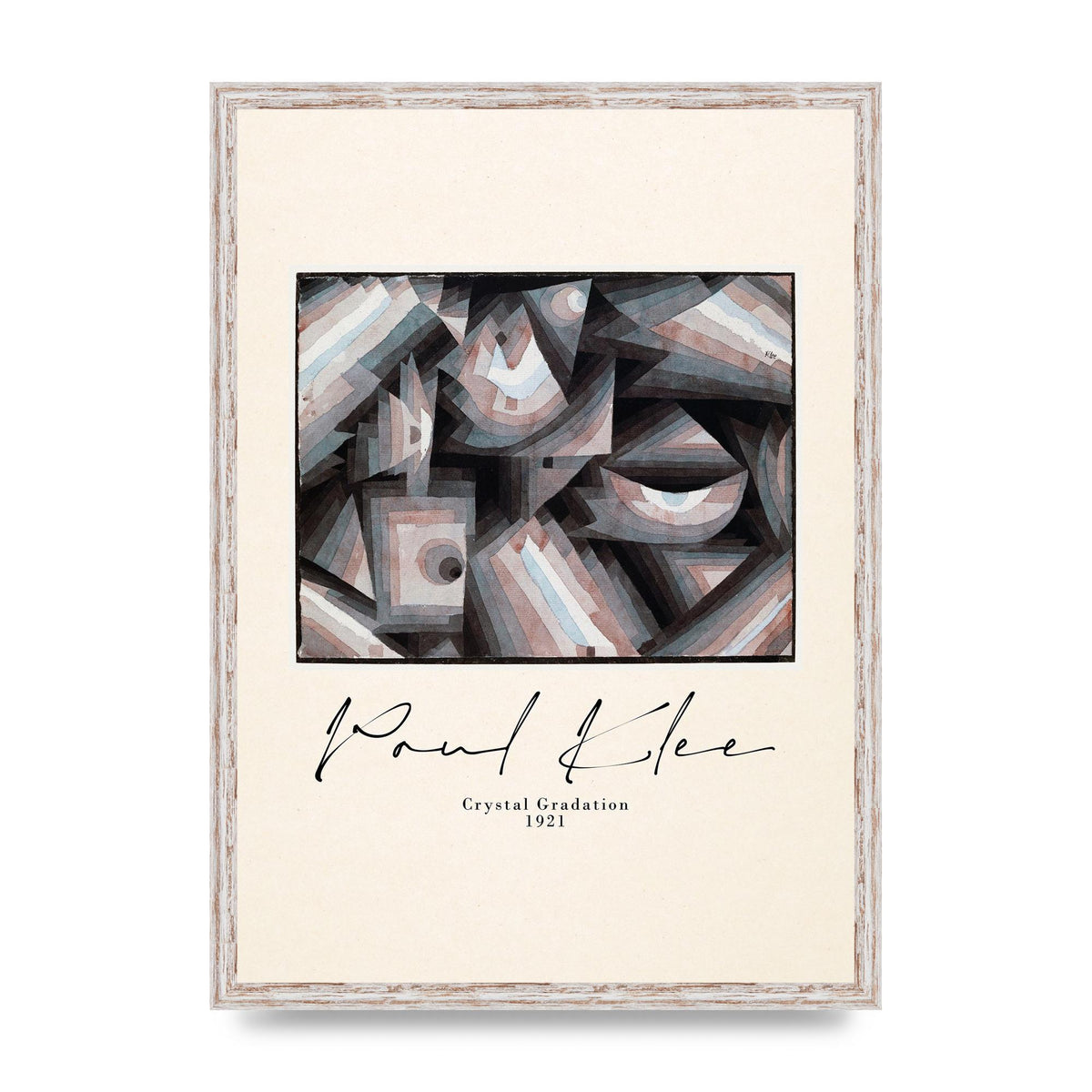 Paul Klee Crystal Gradation 1921 Printed Poster - A2 framed