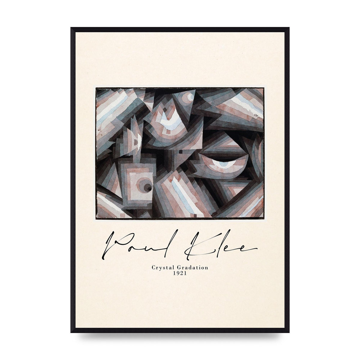 Paul Klee Crystal Gradation 1921 Printed Poster - A2 framed