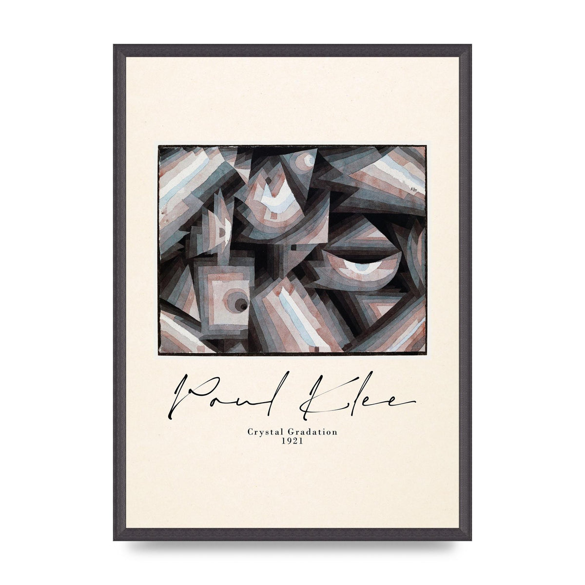 Paul Klee Crystal Gradation 1921 Printed Poster - A2 framed