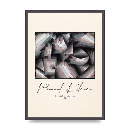 Paul Klee Crystal Gradation 1921 Printed Poster - A2 framed