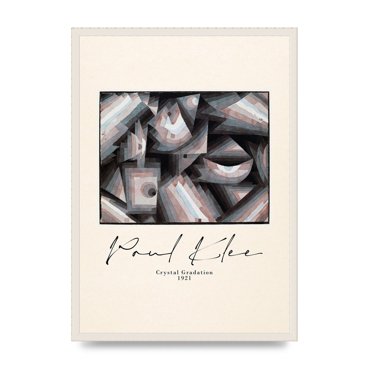 Paul Klee Crystal Gradation 1921 Printed Poster - A2 framed