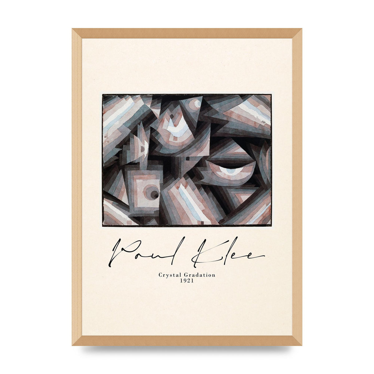 Paul Klee Crystal Gradation 1921 Printed Poster - A2 framed