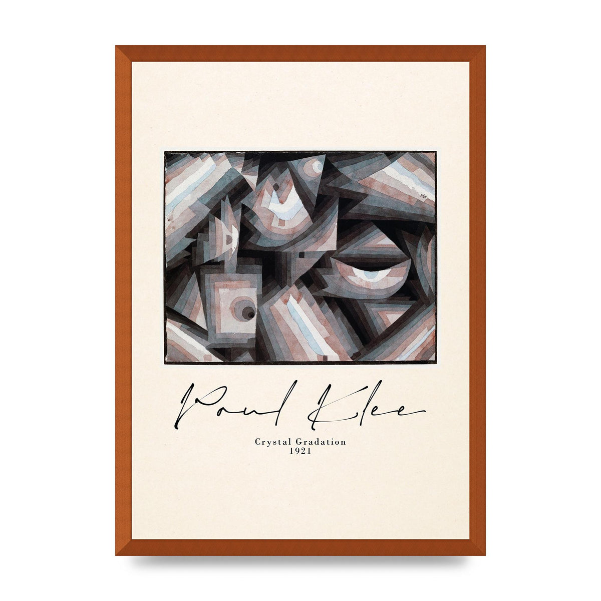 Paul Klee Crystal Gradation 1921 Printed Poster - A2 framed