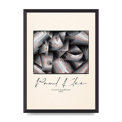 Paul Klee Crystal Gradation 1921 Printed Poster - A2 framed