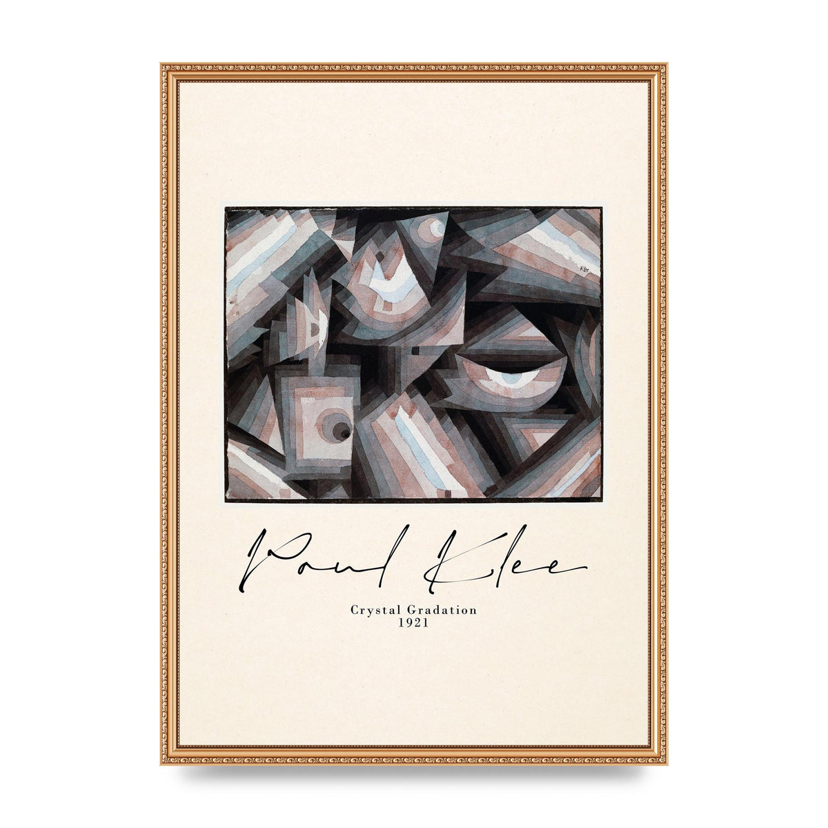 Paul Klee Crystal Gradation 1921 Printed Poster - A2 framed