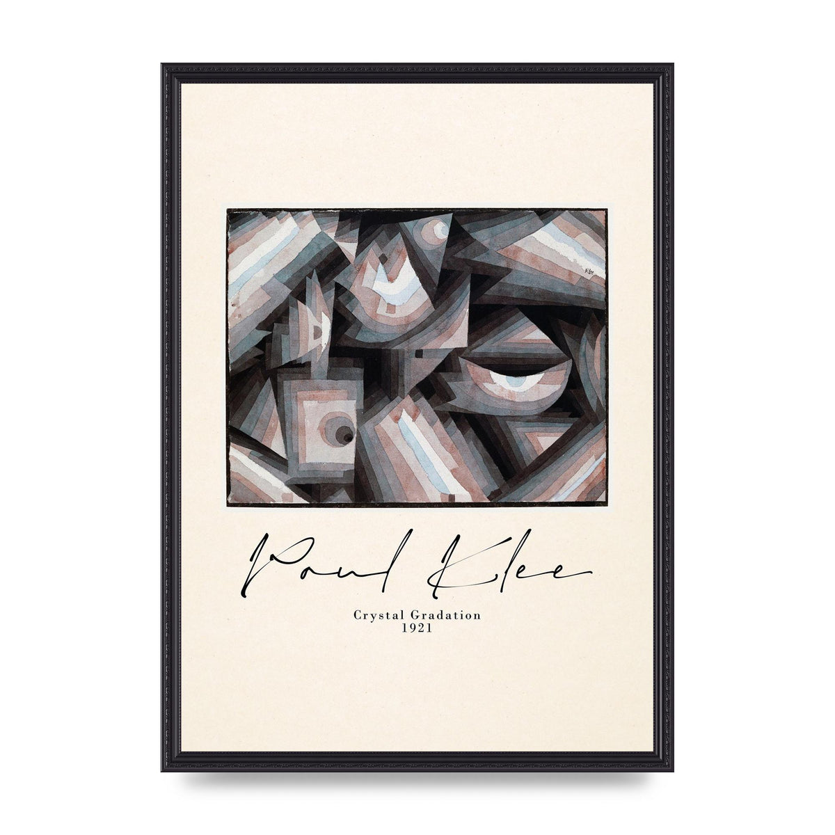 Paul Klee Crystal Gradation 1921 Printed Poster - A2 framed
