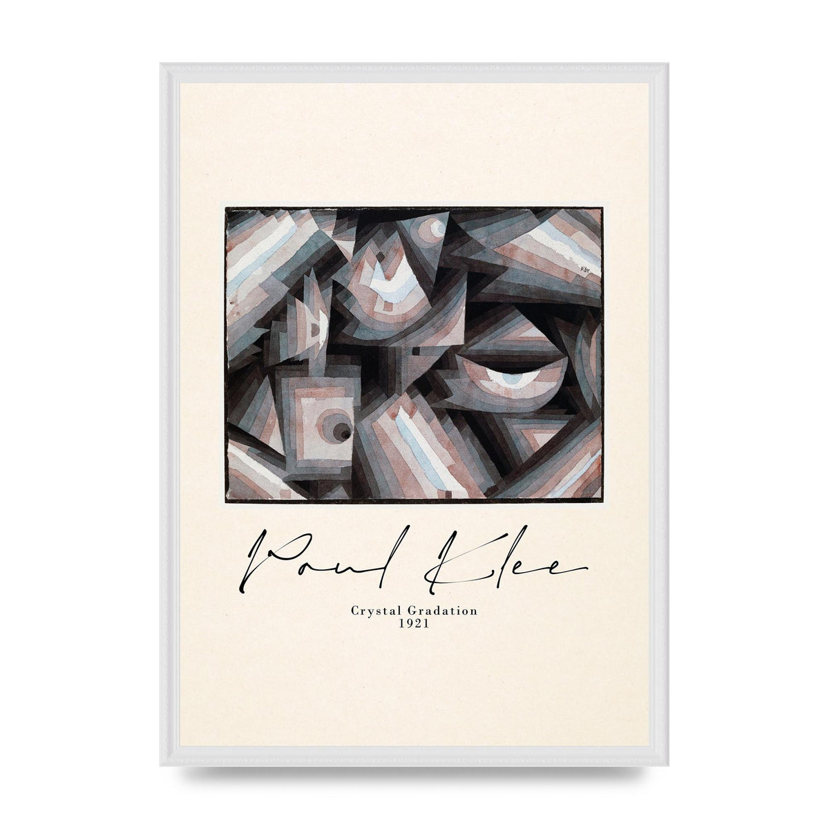 Paul Klee Crystal Gradation 1921 Printed Poster - A2 framed