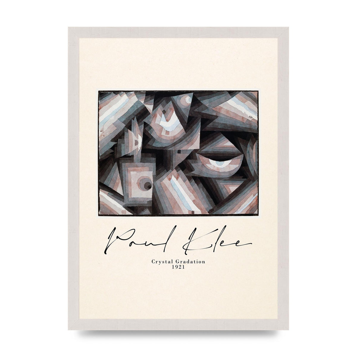Paul Klee Crystal Gradation 1921 Printed Poster - A3 framed