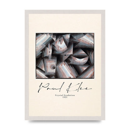 Paul Klee Crystal Gradation 1921 Printed Poster - A3 framed