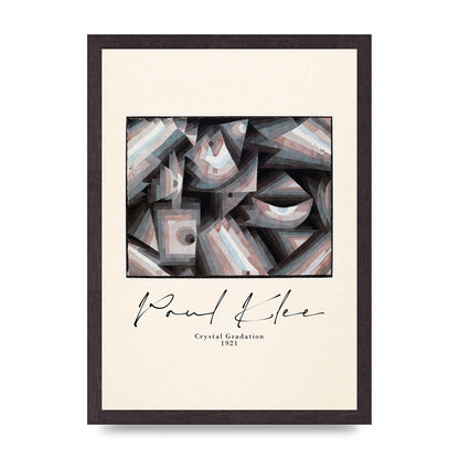 Paul Klee Crystal Gradation 1921 Printed Poster - A3 framed