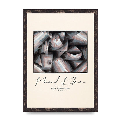 Paul Klee Crystal Gradation 1921 Printed Poster - A3 framed