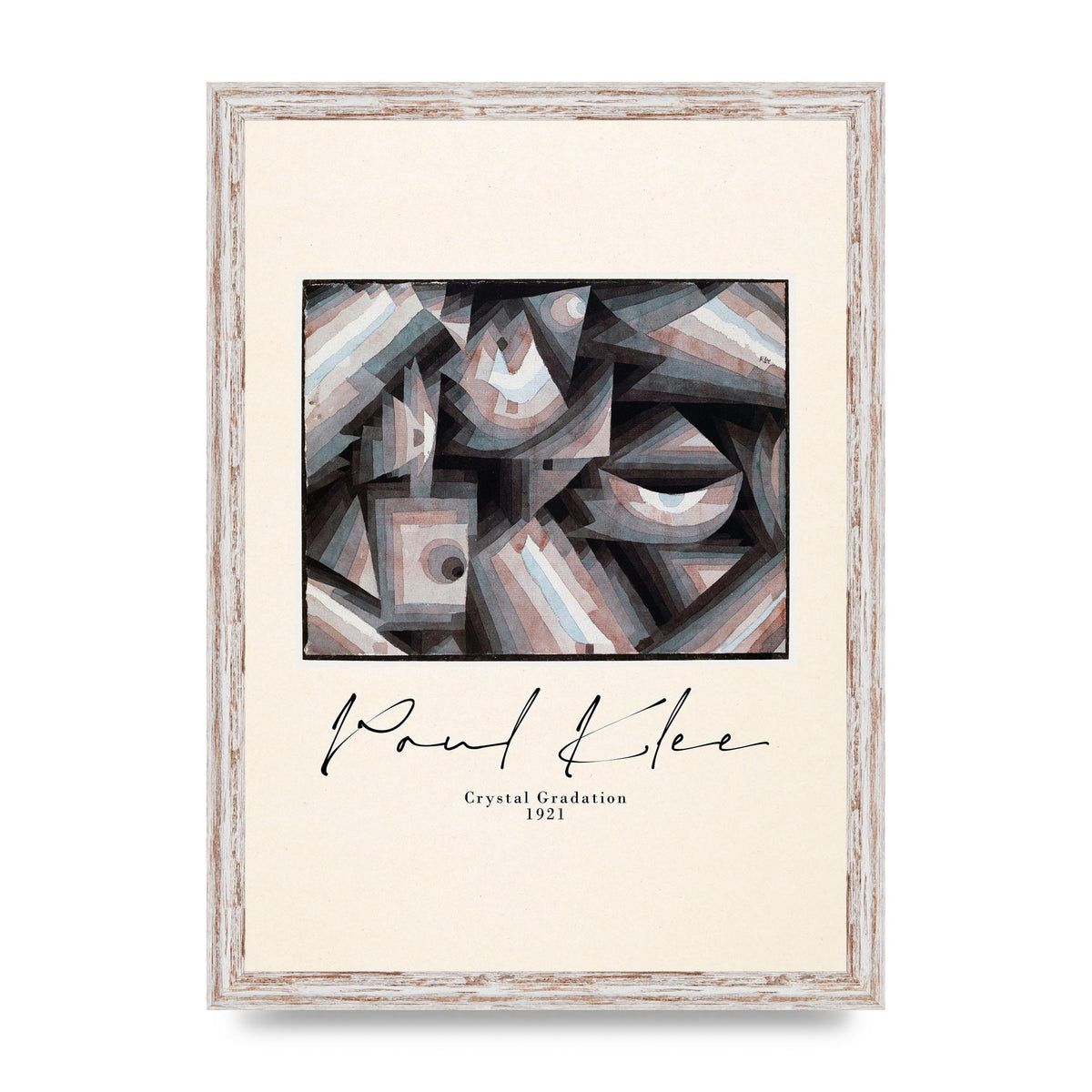 Paul Klee Crystal Gradation 1921 Printed Poster - A3 framed