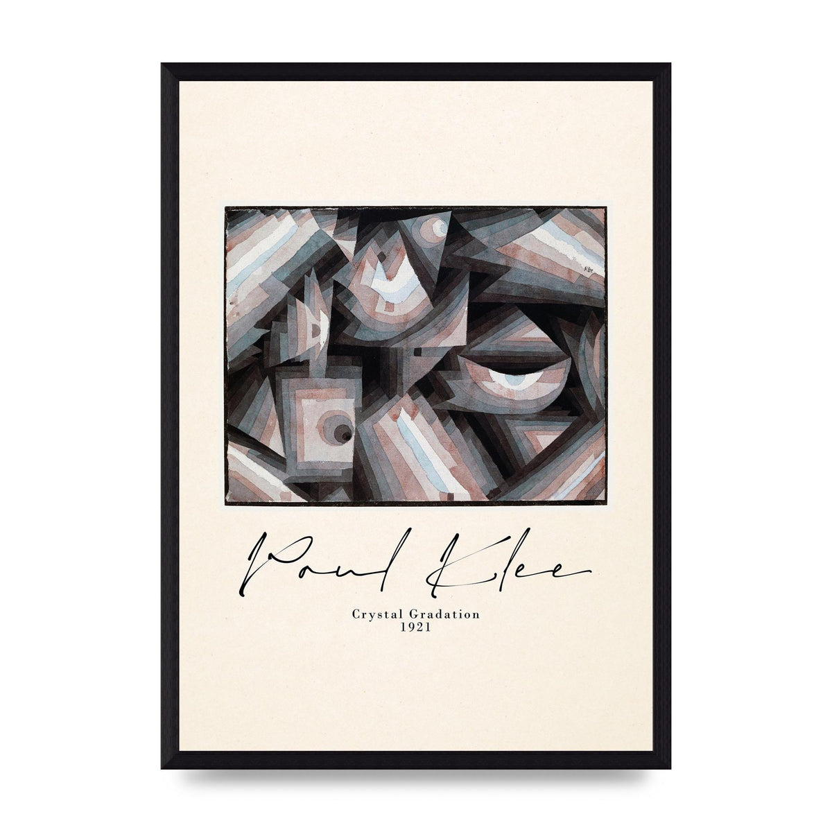 Paul Klee Crystal Gradation 1921 Printed Poster - A3 framed