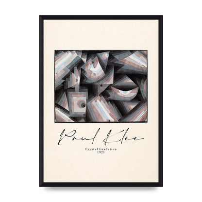 Paul Klee Crystal Gradation 1921 Printed Poster - A3 framed