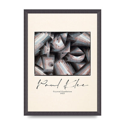 Paul Klee Crystal Gradation 1921 Printed Poster - A3 framed