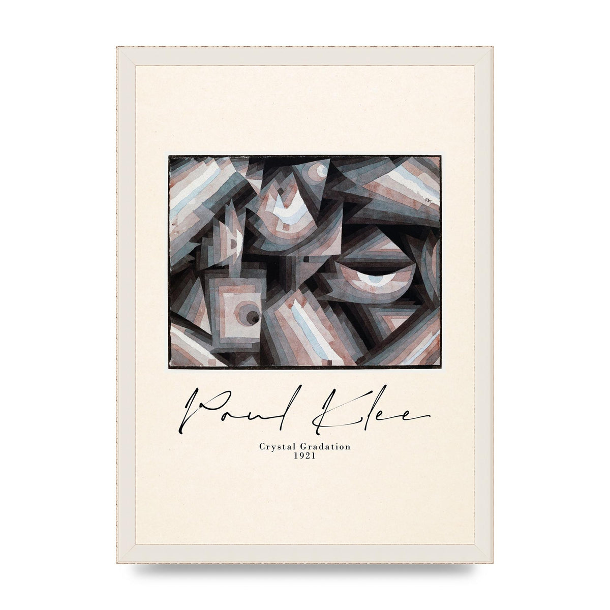 Paul Klee Crystal Gradation 1921 Printed Poster - A3 framed