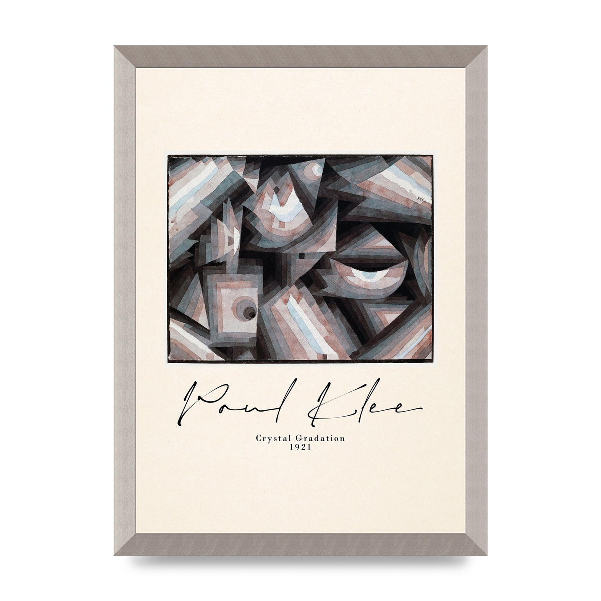 Paul Klee Crystal Gradation 1921 Printed Poster - A3 framed