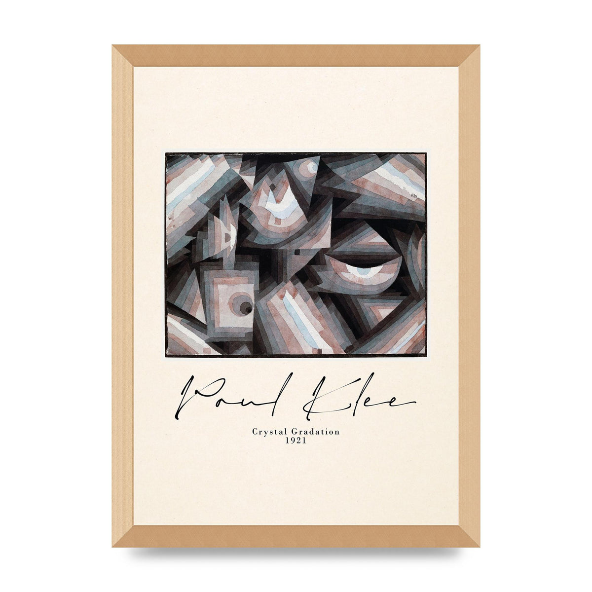 Paul Klee Crystal Gradation 1921 Printed Poster - A3 framed