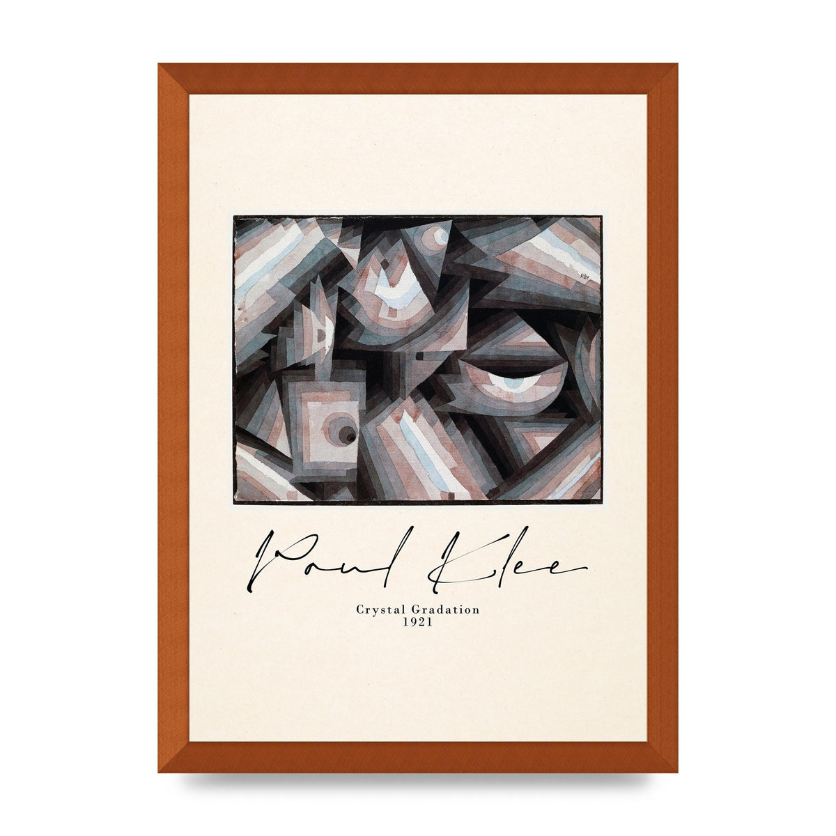 Paul Klee Crystal Gradation 1921 Printed Poster - A3 framed