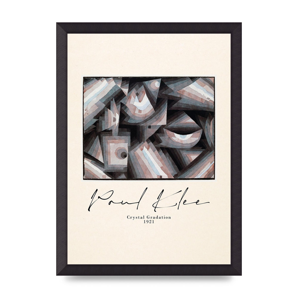 Paul Klee Crystal Gradation 1921 Printed Poster - A3 framed