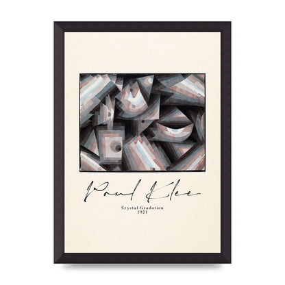 Paul Klee Crystal Gradation 1921 Printed Poster - A3 framed