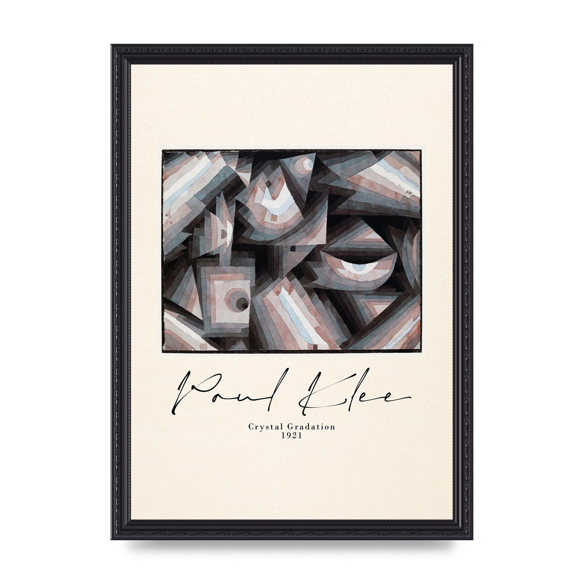 Paul Klee Crystal Gradation 1921 Printed Poster - A3 framed