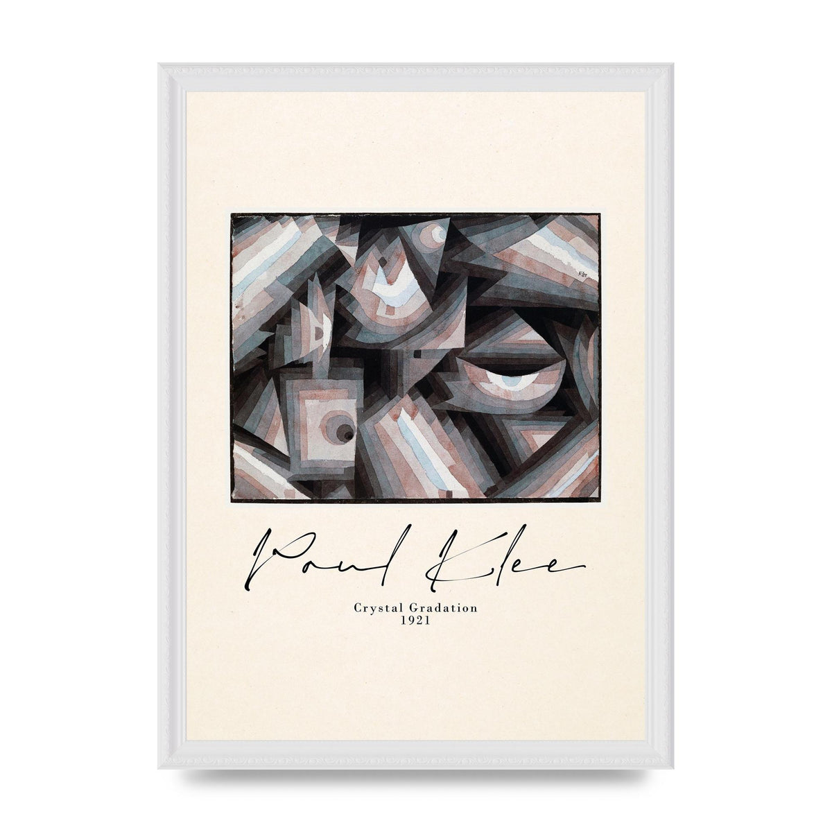 Paul Klee Crystal Gradation 1921 Printed Poster - A3 framed
