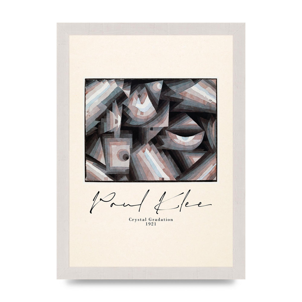 Paul Klee Crystal Gradation 1921 Printed Poster - A4 framed