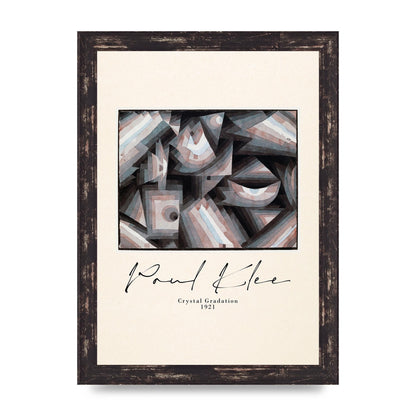 Paul Klee Crystal Gradation 1921 Printed Poster - A4 framed