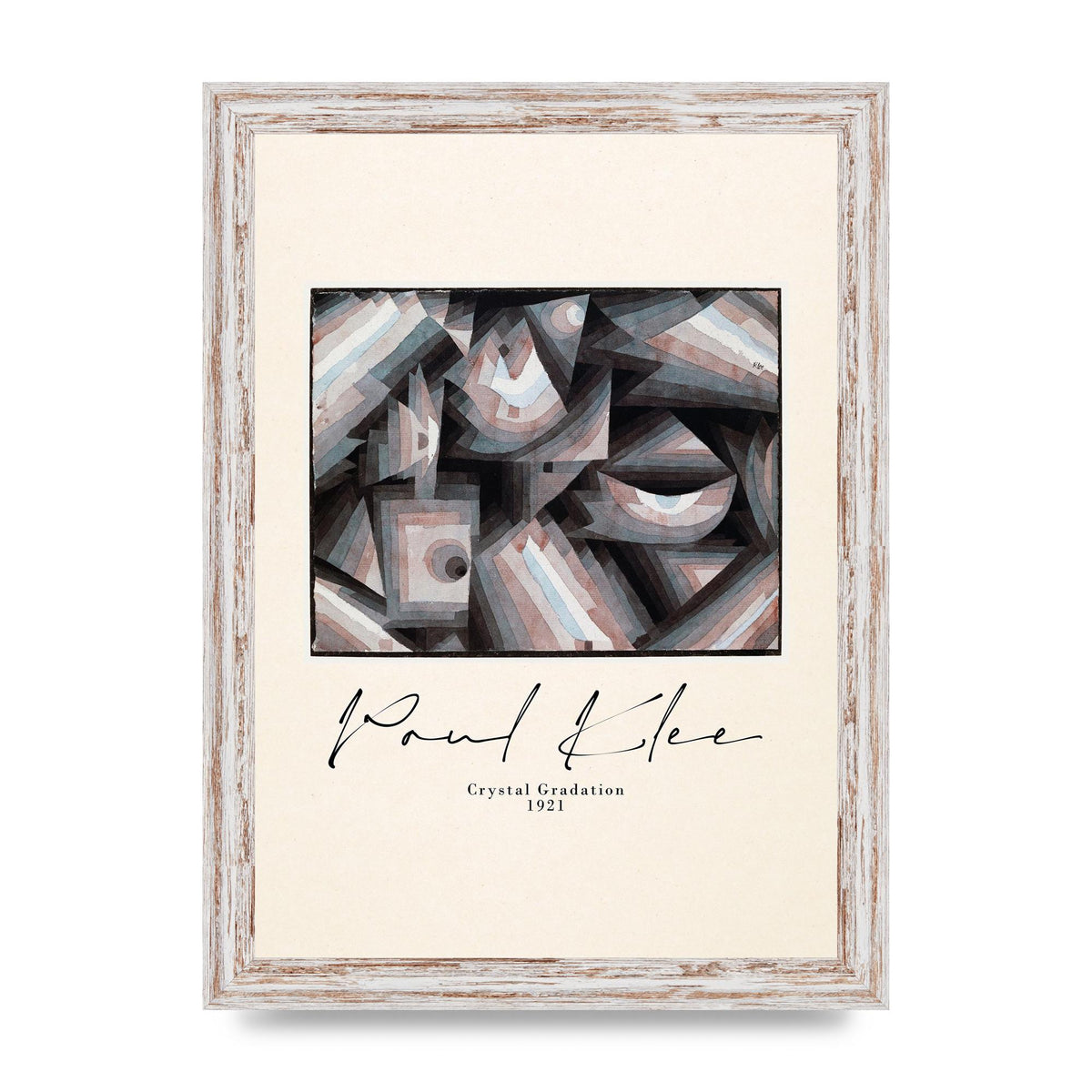 Paul Klee Crystal Gradation 1921 Printed Poster - A4 framed