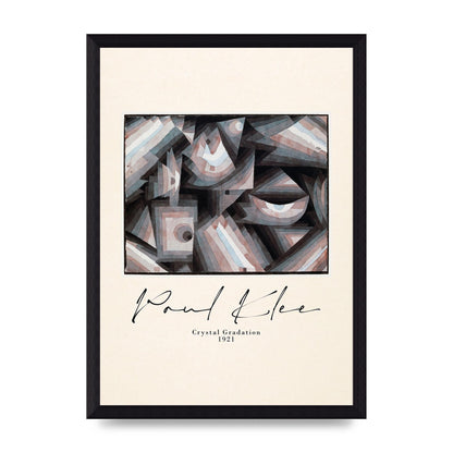 Paul Klee Crystal Gradation 1921 Printed Poster - A4 framed