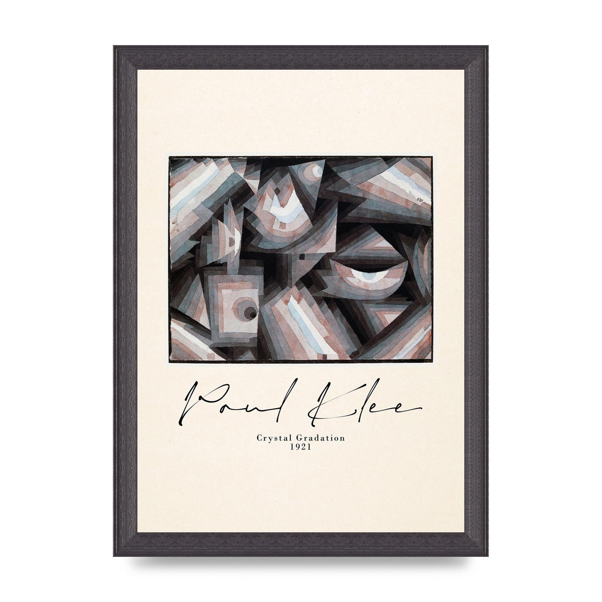 Paul Klee Crystal Gradation 1921 Printed Poster - A4 framed
