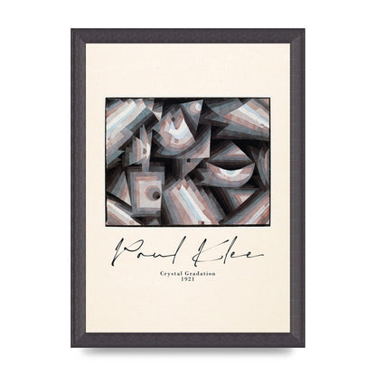 Paul Klee Crystal Gradation 1921 Printed Poster - A4 framed