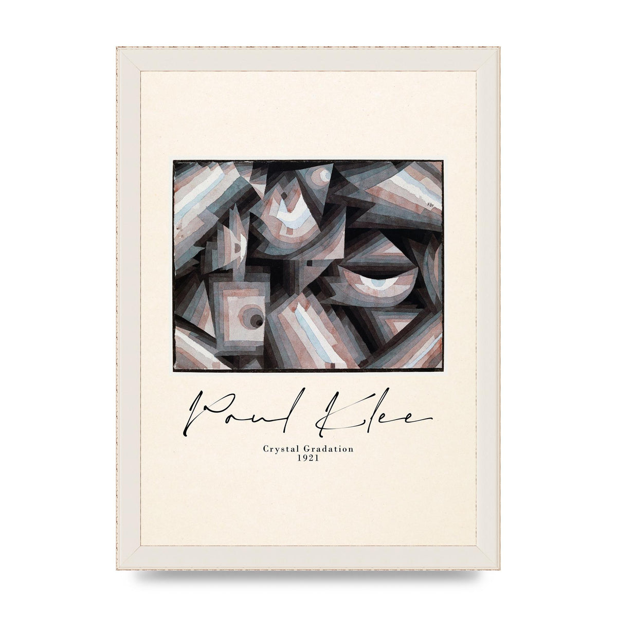 Paul Klee Crystal Gradation 1921 Printed Poster - A4 framed