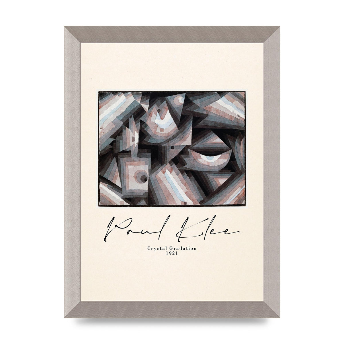 Paul Klee Crystal Gradation 1921 Printed Poster - A4 framed